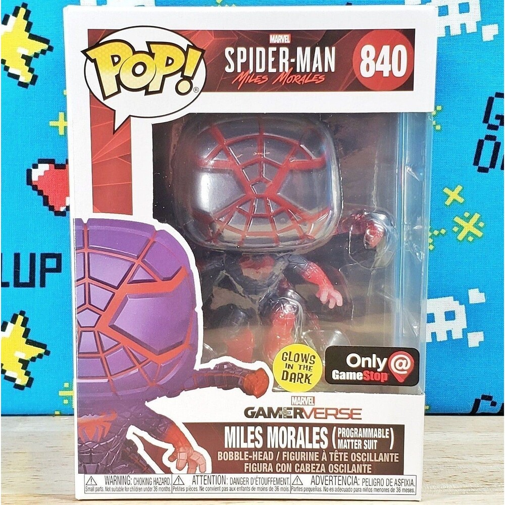 Funko PoP GamerVerse Miles Morales Programmable Matter Suit #840 Spider-Man GITD